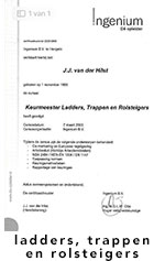 Keurmeester voor ladders, trappen en steigers